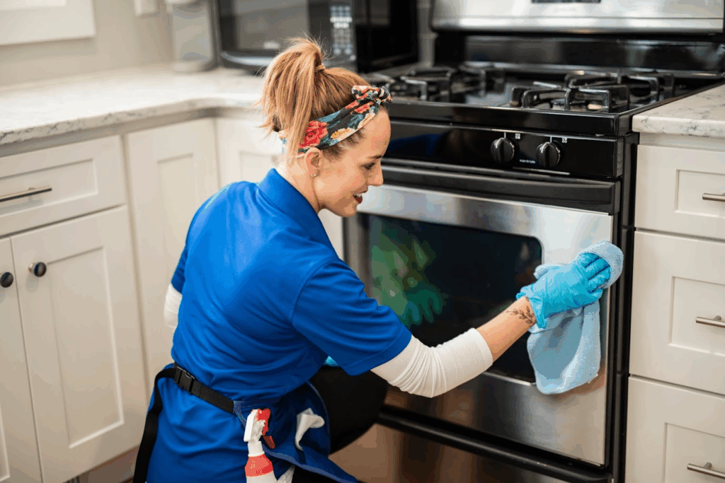 deep cleaning oven
